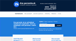Desktop Screenshot of dvepercenta.sk