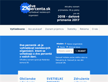 Tablet Screenshot of dvepercenta.sk